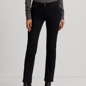 Lauren Ralph Lauren Mid Rise Straight Leg Jean size 14P Black